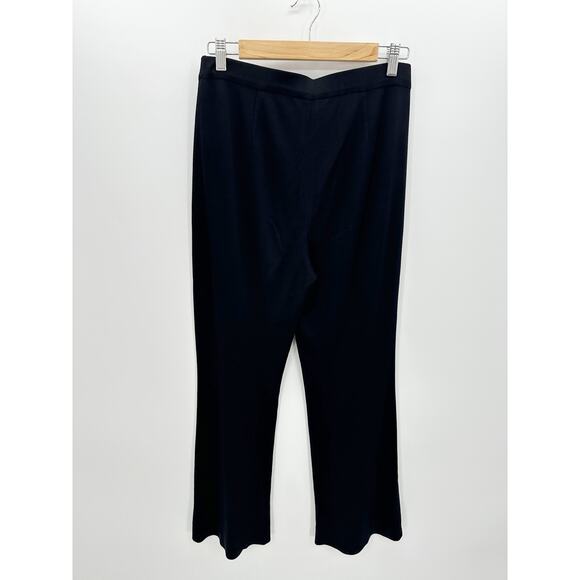 Exclusively Misook Black Acrylic Stretch Elastic Waist Pants Loose Fit Women S - Picture 2 of 6